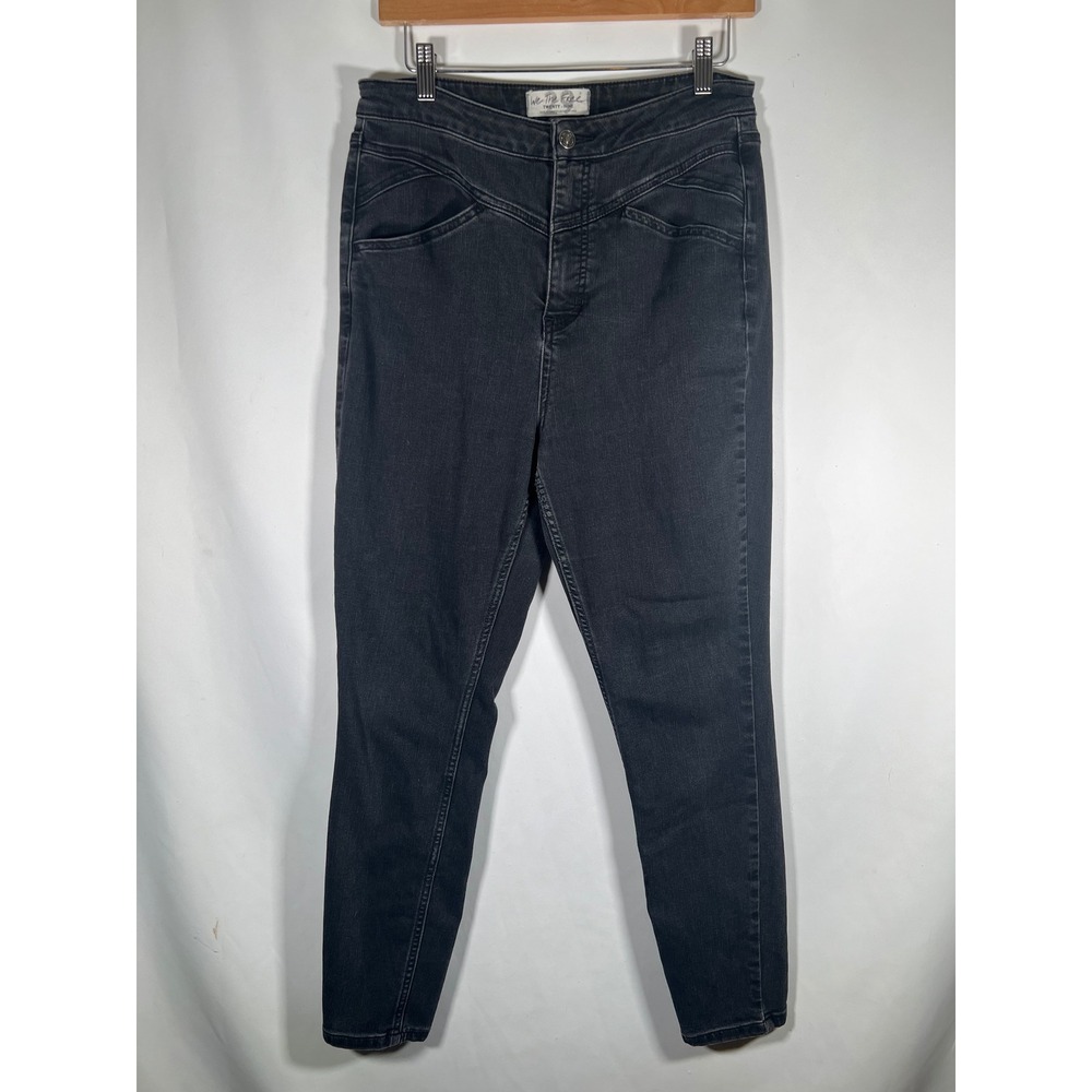 Free People We The Free CRVY High Rise Skinny Jeans Washed Black Size 29 Western